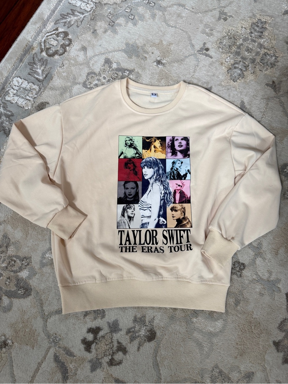 Taylor Swift The Eras Tour Cream Graphic Sweatshirt